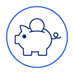 icon showing a piggy bank