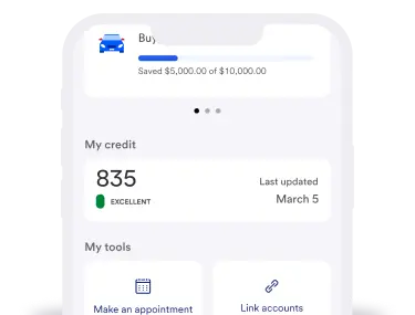 Credit score view in the U.S Bank app