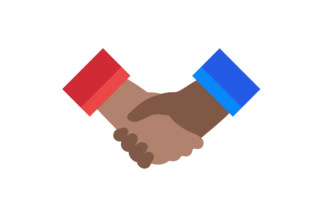 illustration of a mortgage loan officer and client handshake