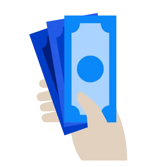 cash in hand illustration