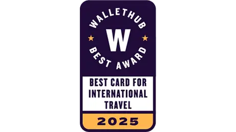 WalletHub Best International Travel Credit Card Award