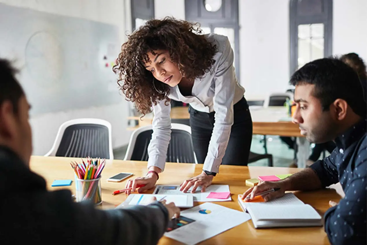 Photo of two people meeting