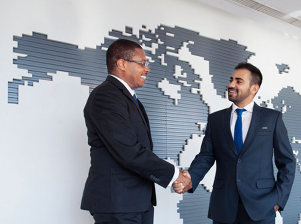 two businessmen shaking hands
