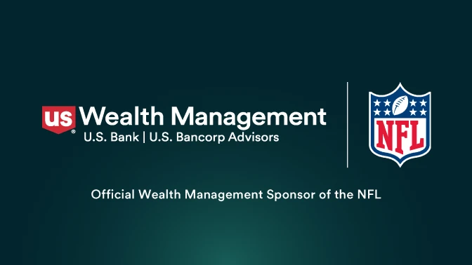 Logos of the NFL and U.S. Bank side by side