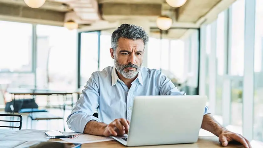 Man working at computer