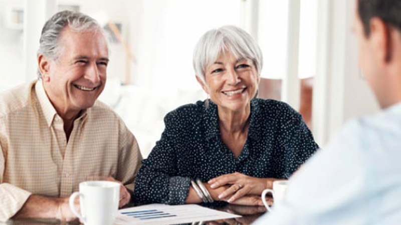 Couple meeting with their Private Wealth Management advisor