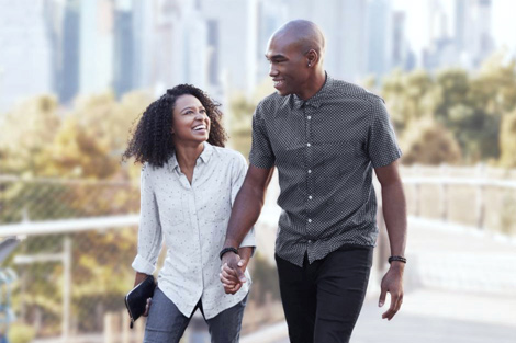 Couple walking